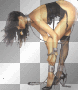 goth bondage woman black cuffs