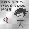 emo kids have cool hair