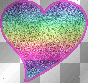 glitter rainbow heart