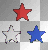 red, white, & blue stars