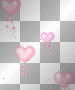 Pink floating hearts