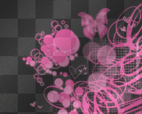 Pink Butterfly Swirlly Background!