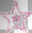 Pink Glitter Star