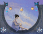 Spring fairy on a wall