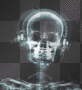 headphones blinkie skeleton