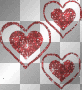 red animated glitter hearts