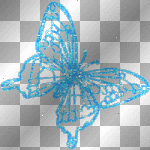 blue glitter butterfly