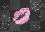glittery kiss