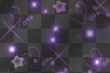 purple hearts and stars