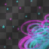 pink black teal stars bg