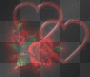 red heart wit flower