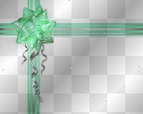 Green ribbon and bow