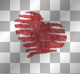 red glitter heart