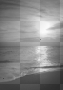black and white sea