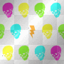 colorful skull bg