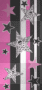 Black Pink Silver Striped Stars