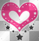 Black Pink Heart Stars