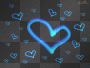 Neon Blue Hearts