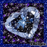 snowing glitter heart