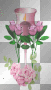 Candle with roses