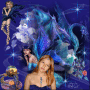 Blue fairy and dragon