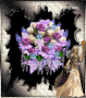 Cadre fleuris mauve 