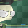 Dib and Zim stare-down