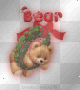 Bear swings in wreath