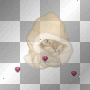 chat peignoir bisou coeur