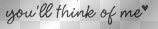 Think of me