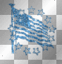 the glitter blue flag