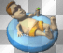 Man floating