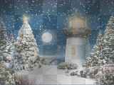snowy lighthouse