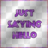 saying hello