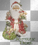 Père Noel avec neige et joyeux Noel