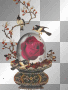 red rose and birds