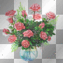 le vase de roses