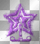 Violet candle and star Violet candle and star