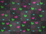 Black background wif many heart