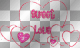 sweet love pink hearts