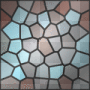 Blue and Brown Stained Glass