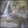 waterfall with rocks