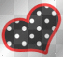 Red, Black, And White Heart