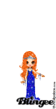 royal blue gown doll