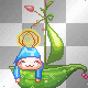 green boat