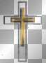 gold spinning cross