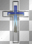 blue spinning cross