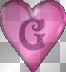 Heart letter G