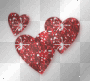 Red Glitter hearts