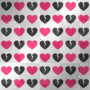 Black Broken Hearts, Pink Love hearts